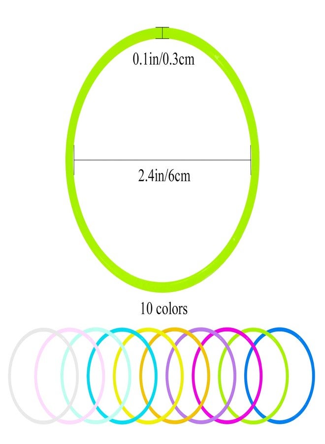 Jolbndcv Glow in Dark Jelly Bracelets 100Pcs - 80s Colorful Neon Retro Rock Pop Star Rainbow Diva Disco Gel Stretchable Bands - Image 2